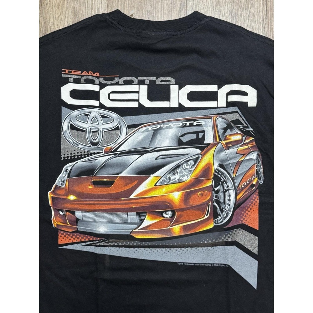 Vintage Mad Engine Toyota Celica Black T Shirt Size XL‎ - Picture 2 of 12